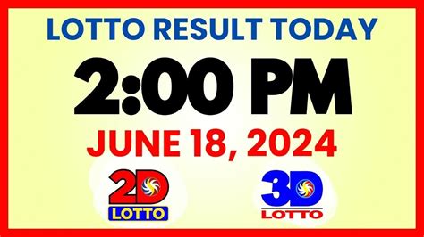 2pm result today live|Lotto Result Today .